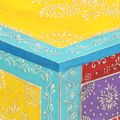 vidaXL Ručne maľovaný nočný stolík 40x30x50 cm mangovníkový masív