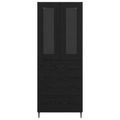 vidaXL Highboard 2 ks Čierny dub 69,5 x 34 x 180 cm Kompozitné drevo