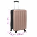 vidaXL Kufor so zámkom ružovozlatá 43 x 27 x 66 cm ABS plast