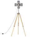 vidaXL Lampa na statíve, mangový masív 140 cm