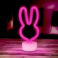 Neónové LED na stojane RABBIT ružové USB-C FSC-10 Forever Light