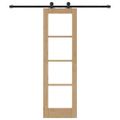 vidaXL Posuvné dvere ORKDAL 61 x 198,5 cm Prírodná a čierna