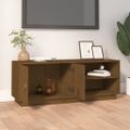 vidaXL TV skrinka medovo-hnedá 105x34x40 cm masívna borovica