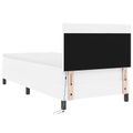 vidaXL Posteľ s pružinovým rámom Biela 100 x 200 cm Umelá koža