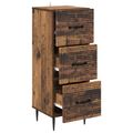 vidaXL Zásuvkový kabinet Staré drevo 33 x 34,5 x 89,5 cm