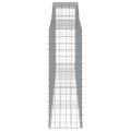 vidaXL Oblúkové gabionové koše 5 ks 400x50x140/160 cm pozink. železo