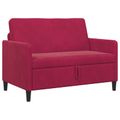 vidaXL Sofa s úložným priestorom Víno červené 122 x 78 x 87 cm