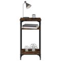 vidaXL Bočný stolík dymový dub 40x30x75 cm spracované drevo