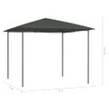 vidaXL Altánok 3x3x2,6 m antracitový 160 g/m²
