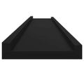 vidaXL Nástenné police 4 ks, čierne 115x9x3 cm