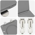 vidaXL WC sedadlo Sivá 47 x 36 x 3,4 cm Duroplast