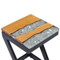 vidaXL Konferenčný stolík 30x30x50 cm, tíkový masív a polyresin