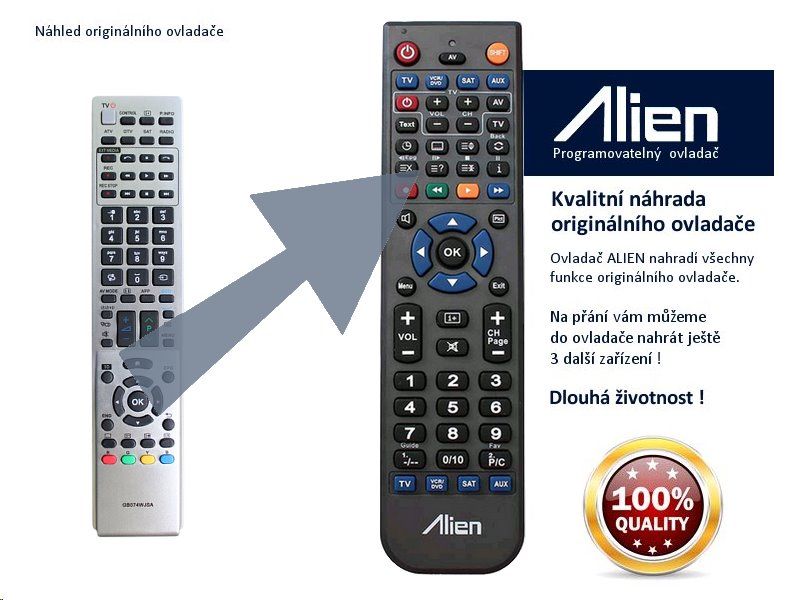 Dálkový ovladač ALIEN Sharp GB074WJSA