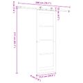 vidaXL Posuvné dvere Prírodná a čierna 73,5 x 211 cm Borovicový masív