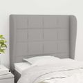 vidaXL Čelo postele so záhybmi bledosivé 93x23x118/128 cm látka