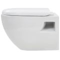 vidaXL Závesné WC, keramické, biele