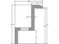 Úchyt krajný Z-35, L50 mm čierny eloxovaný pre FV panel s rámom 35 mm