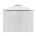 vidaXL Altánok so závesmi 600x298x270 cm, biely 180 g/m²