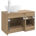 vidaXL Sada kúpeľňového nábytku 2 ks Dub artisan Kompozitné drevo