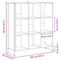 vidaXL Knižnica 99.5 x 30 x 108.5 cm Kompozitné drevo Dymová dub