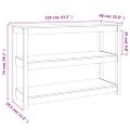 vidaXL Konzolový stolík sivý 110x40x74 cm masívne borovicové drevo