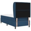 vidaXL Posteľ s pružinovým rámom s matracmi Modrá 90 x 200 cm látka
