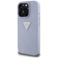 Guess Hardcase PU Grained Hot Stamp 4G Triangle Metal Case pre iPhone 16 Pro Max 6,9" Fialová