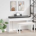 vidaXL Stojan na klávesy Biela 130 x 32 x 64 cm Kompozitné drevo