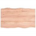 vidaXL Stolová doska svetlohnedá 100x60x(2-6)cm ošetrený masív hrany