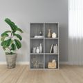 vidaXL Knižnica/komoda sivá sonoma 66x30x98 cm spracované drevo