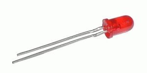 LED  5mm  červená difúzny