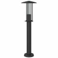 vidaXL Vonkajšia stojaca lampa čierna 60 cm nehrdzavejúca oceľ
