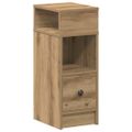 vidaXL Nočné skrinky 2 ks so zásuvkou dub artisan 25x31x66 cm