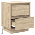 vidaXL Nočný stolík Sonoma dub 39 x 34,5 x 50 cm Kompozitné drevo