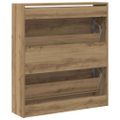vidaXL Skriňa na topánky 80 x 21 x 87,5 cm Kompozitné drevo Dymová dub