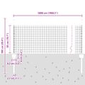 vidaXL Zvarené pletivo s podperami 50 x 0,5 m PVC potiahnutá oceľ