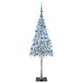 vidaXL Vianočný stromček s 300 LED-i Biela 180 cm PE a oceľ