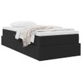 vidaXL Postel s úložným prostorem a matrací Čierna 90 x 190 cm Zamat