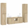 vidaXL Sada kúpeľňového nábytku 5 ks Dub sonoma 33 x 34,5 x 160 cm