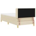 vidaXL Posteľ s pružinovým rámom Krémová 200 x 100 cm látka