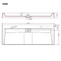 vidaXL Umývadlo z minerálneho/mramoroveho odliatku 120x46x11 cm biele