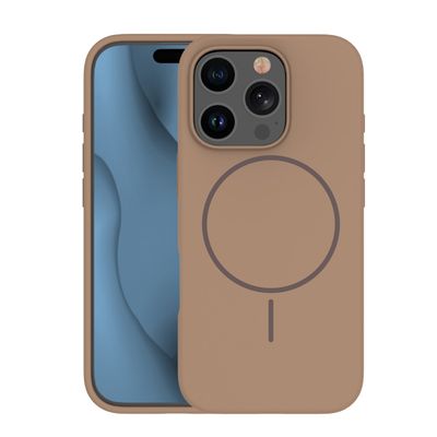 Silikónové tenké Mag puzdro pre iPhone 17 Air 6,6" hnedé
