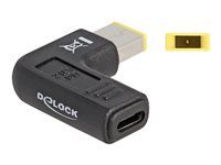 Adaptér napájania - USB-C (F) do jack DC 11 x 4,5 mm (M) - 20 V - 3 A - uhlový - čierna