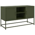 vidaXL TV skrinka olivovozelená 100,5x39x60,5 cm oceľ