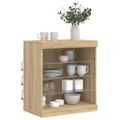 vidaXL Komoda s LED svetlami dub sonoma 60,5x37x67 cm
