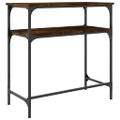 vidaXL Konzolový stolík dymový dub 75x35,5x75 cm kompozitné drevo