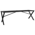 vidaXL Nohy konferenčného stolíka X-rám 140x30x43 cm oceľ