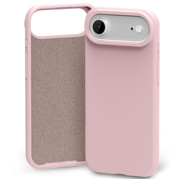 Puzdro Mercury Silicone pre iPhone 17 Air ružovo-pieskové
