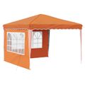 vidaXL Prístrešok na párty 288 x 288 x 245 cm Oranžová Oxfordská látka