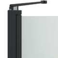 vidaXL Zábrana sprchy Čierna 120 x 68 x 130 cm ESG sklo a hliník
